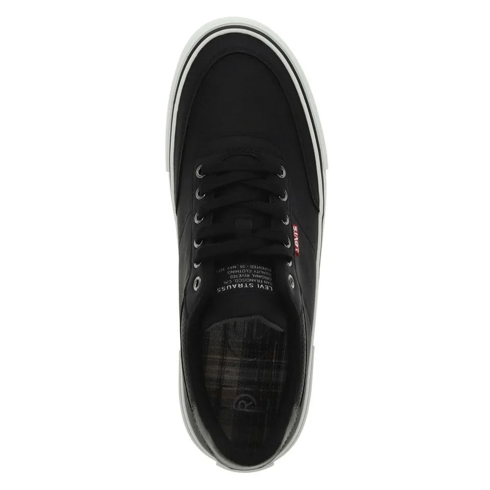 Levi's Munro UL Sneakers Men's 8.5 M Black Leather Lace Up Casual Shoes Hawk2997